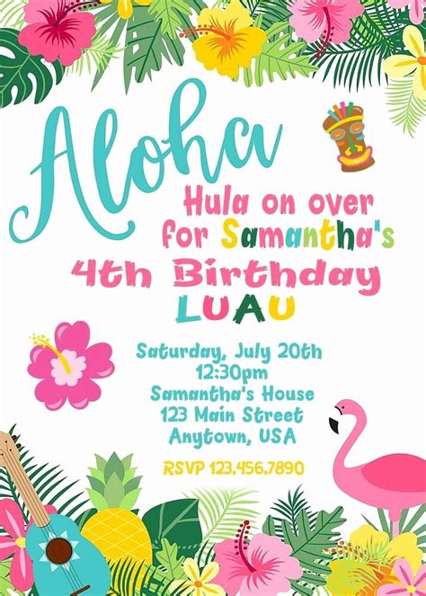 create luau invitation online